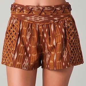 Free People New Romantics Lattice Ikat Sho…